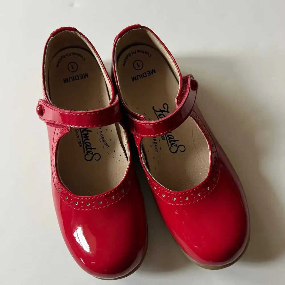 Footmates red patent leather Mary Janes
